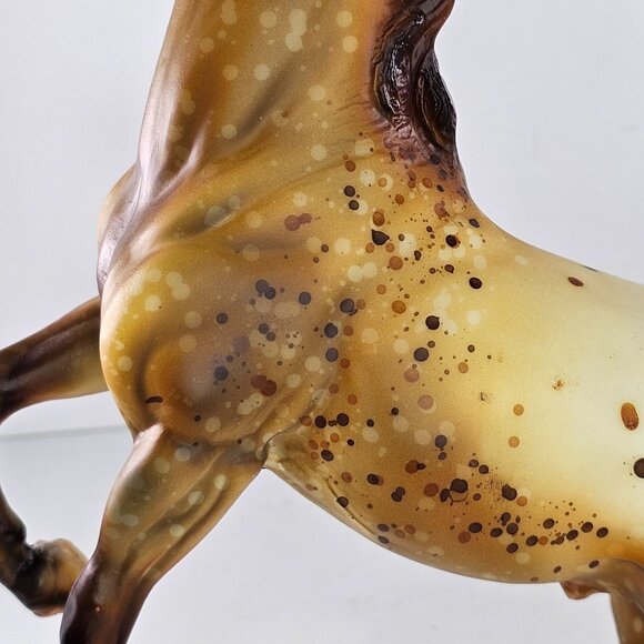 Breyer Horse Rawhide Wild Appaloosa Mustang Semi Rearing Stallion #702495 Signed - Picture 13 of 16